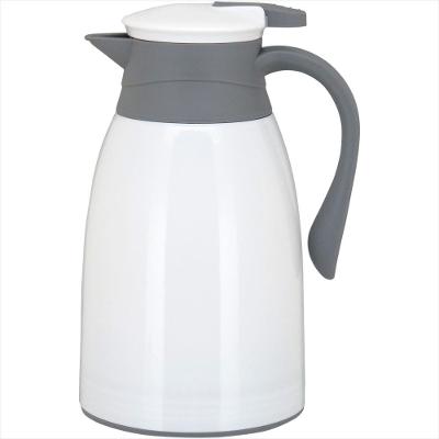 Garrafa Térmica 1 Litro Plástico Branco Ampola Vidro GS