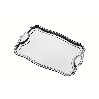 Bandeja Tramontina Classic Retangular em  Inox com Alças 34 x 24 cm