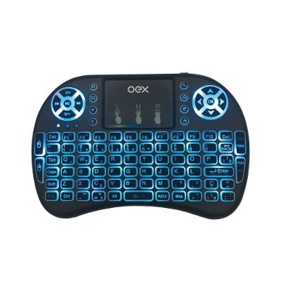 Mini Teclado Wireless Com Touch Oex Airmouse Ck103 Preto
