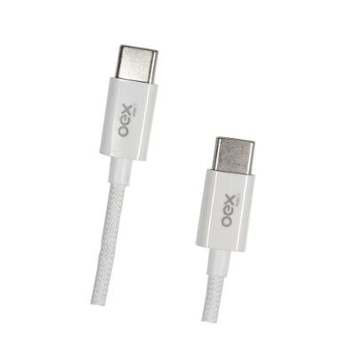 Cabo Tipo C Candy 1 Metro Branco Ce206 OEX