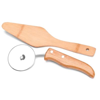 Cortador De Pizza Inox / Bambu C/ Espátula Welf