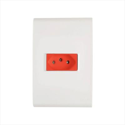 Conjunto 1 Tomada 2P+T 20A/250V Vermelha