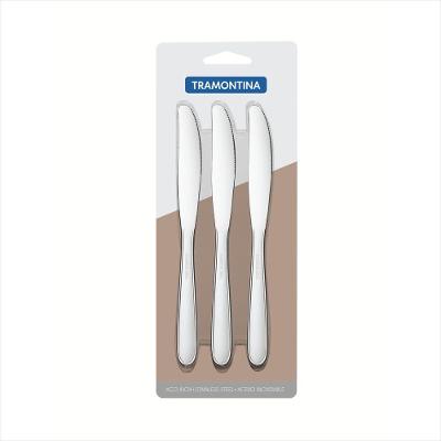Jogo de Faca Sobremesa Aço Inox 3 Peças