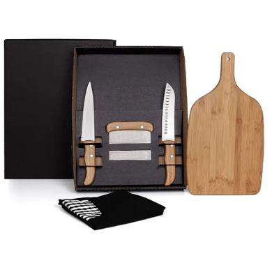 Kit Para Cozinha Em Bambu - Inox Com Espátula Multiuso - 4 Peças