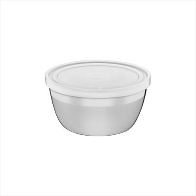Pote Redondo Aço Inox Com Tp. Plast.