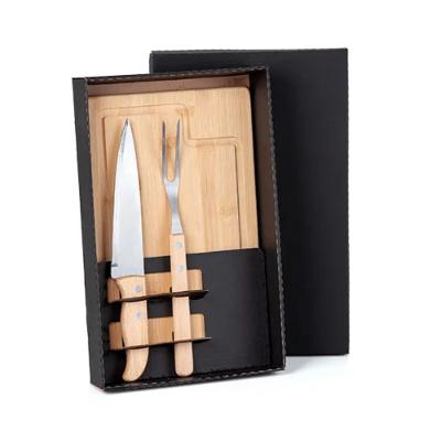 Kit Para Churrasco em Bambu e Madeira Welf