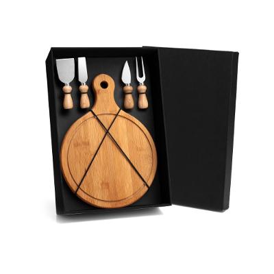 Kit para Queijo em Bambu Madeira e Inox 5 Peças Welf