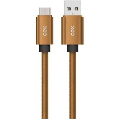 Cabo Lightning Em Couro Oex Cc100- 1M - Caramelo