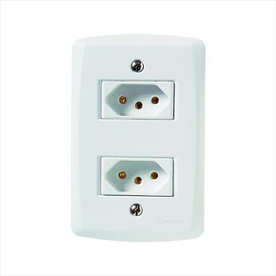 Conjunto 2 Tomadas 2P+T 10A/250V Lux2 Br