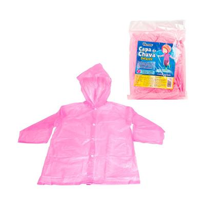Capa De Chuva Pvc Infantil Rosa Western