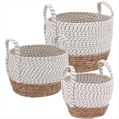 Cesta Fibra Branco 3 Peças Kigali - GS