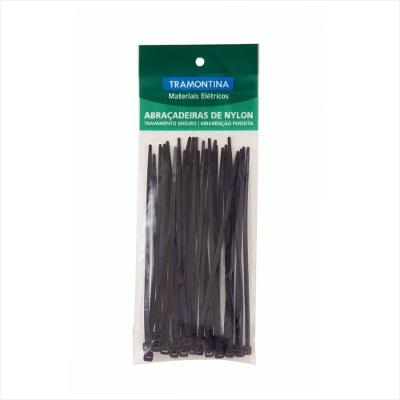 Abraçadeira de Nylon 140x3,4 mm Tramontina Preta