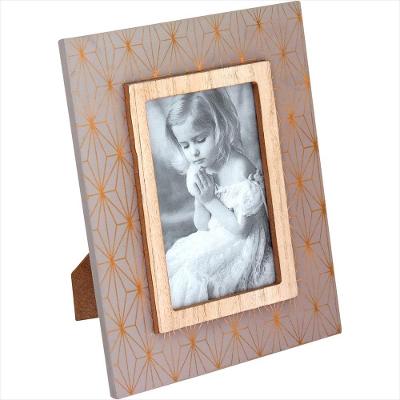Porta-Retratos MDF Cinza 10X15 Maitê 23X18X1cm