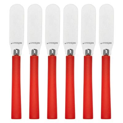 Espatula Inox Vermelho Jogo 6 Peças Hauskraft