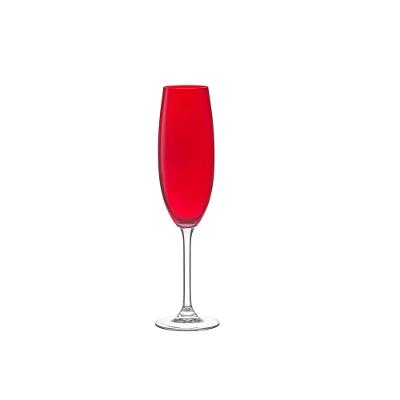 Taça de Cristal para Champanhe Gastro Vermelho 220 ml 6 Peças