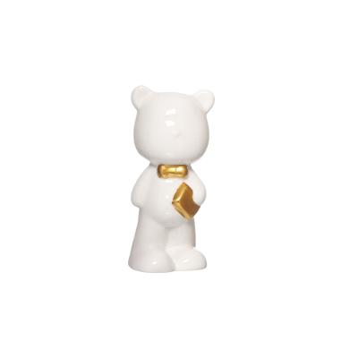 Figura Urso Cachecol Branco 130Mm