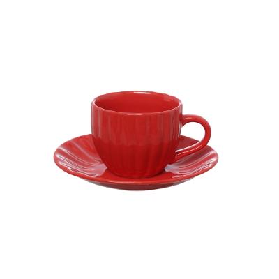 Xicara de Cerâmica para Chá Bella Vermelha 150 ml 4 Peças Hauskraft