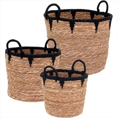 Cesta Fibra Natural 3 Peças 28x34x34cm GS - GS