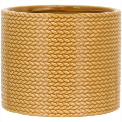 Cachepô 11x13x13cm Cerâmica Amarelo GS