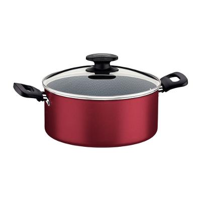 Caçarola Tramontina Loreto Antiaderente T1 e Tampa 24cm 4,9L Vermelha