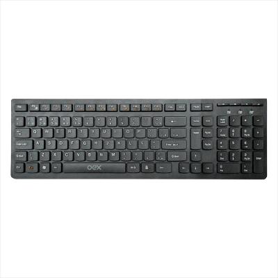 Teclado Multimídia com Fio Oex Flat Tc300 - 104 Teclas - Preto