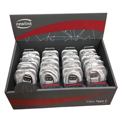 Display Com 16 Cabos Type C 1M Newlink Cb106 Diversos