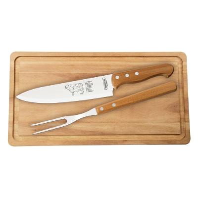 Kit para Churrasco Tramontina Inox e Cabos Madeira 3 Peças