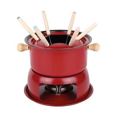 Conjunto Fondue Lucerna Vermelho 11 Peças Hauskraft