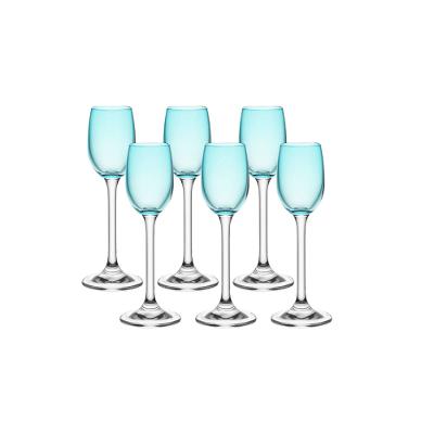 Jogo 6 Taças Licor Gastro Azul Claro 65Ml Bohemia