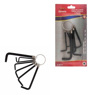 Torx Argola T10-T40 Jogo 7 Peças Corneta