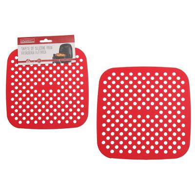 Tapete Fritadeira Elétrica Quadrada Vermelho 21 cm