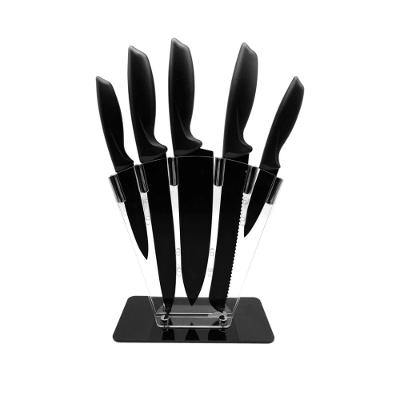 Jogo Facas Cepo Manhattan Hauskraft Preto 6 Peças