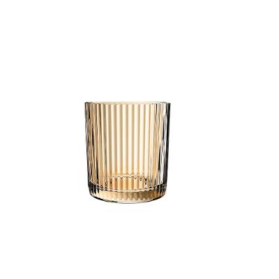 Copo Baixo de Vidro Vidro Graffiato Âmbar 320 ml 6 Peças