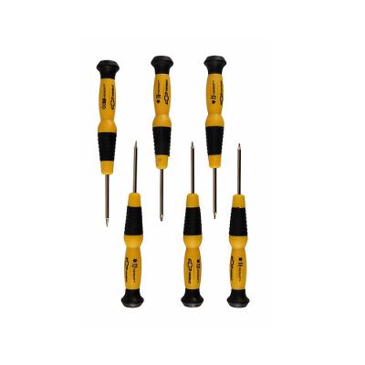 Chave Torx de Precisão com Cabo T2 a T6 e Fenda 2Mm 6 Peças