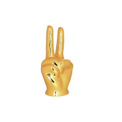 Figura Paz e Amor Dourado 150Mm