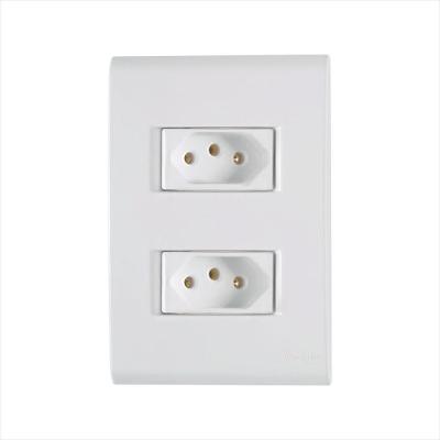 Conjunto  2 Tomadas 2P+T 10A/250V Liz Branca