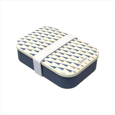 Pote Fibra De Bambu Azul/Branco 1L