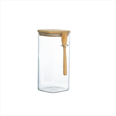 Pote Hermético Quadrado De Vidro Liege 1,7L