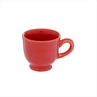 Xicara Café Glaze Vermelho 100Ml 6 Peças