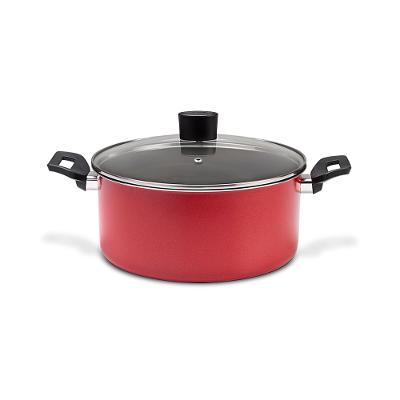 Caçarola com Tampa 24x11cm 4,3L Garlic Vermelho Brinox