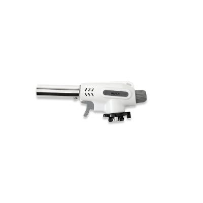 Maçarico Multiuso Brinox Glacê 16,5cm Branco e Cinza com Regulagem de Chama