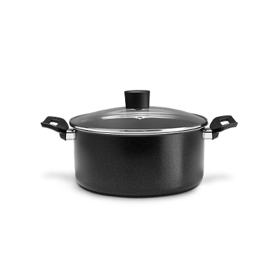 Cacarola com Tampa 20x9cm 2,5L Ebony Preto Brinox