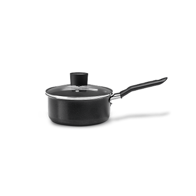 Panela com Tampa 16x7cm 1,2L Ebony Preto Brinox
