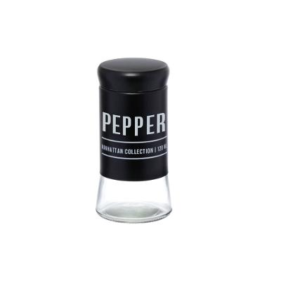 Pimenteiro de Vidro Preto Manhattan 120 ml