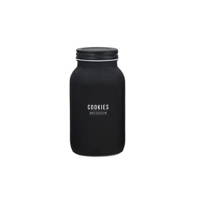 Pote de Vidro Manhattan Preto 950 ml