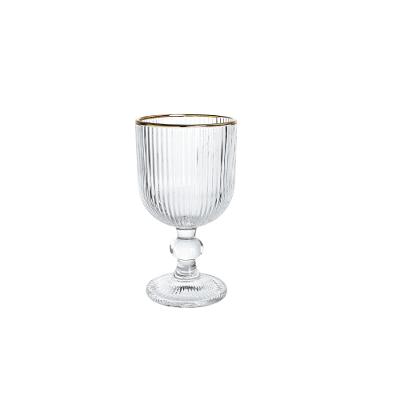 Taça Licor Vidro Graffiato com Borda Dourada 60Ml 6 Peças