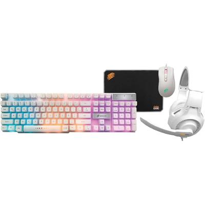 Combo Thunder Teclado Tm306 Branco Oex Games