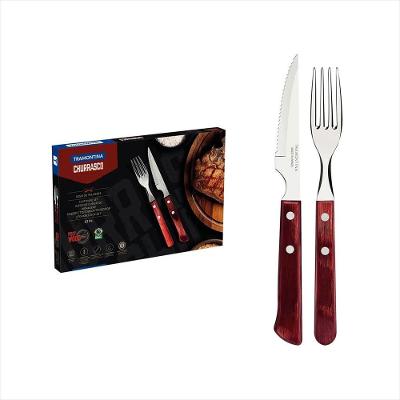 Jogo Churrasco Inox 12Pc Polywo Verde