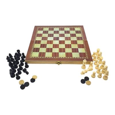 Xadrez Dama Gamão Jogo 3Em1 29 cm Western