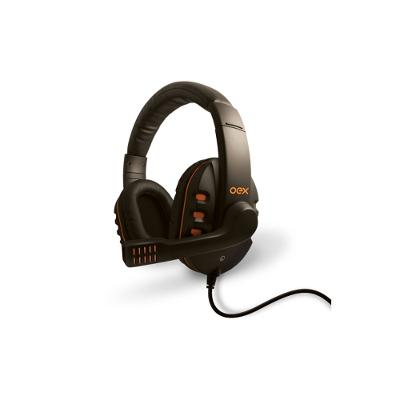 Headset Gamer Action OEX Preto/Laranja